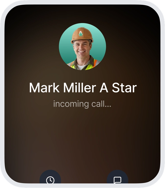 Incoming call interface