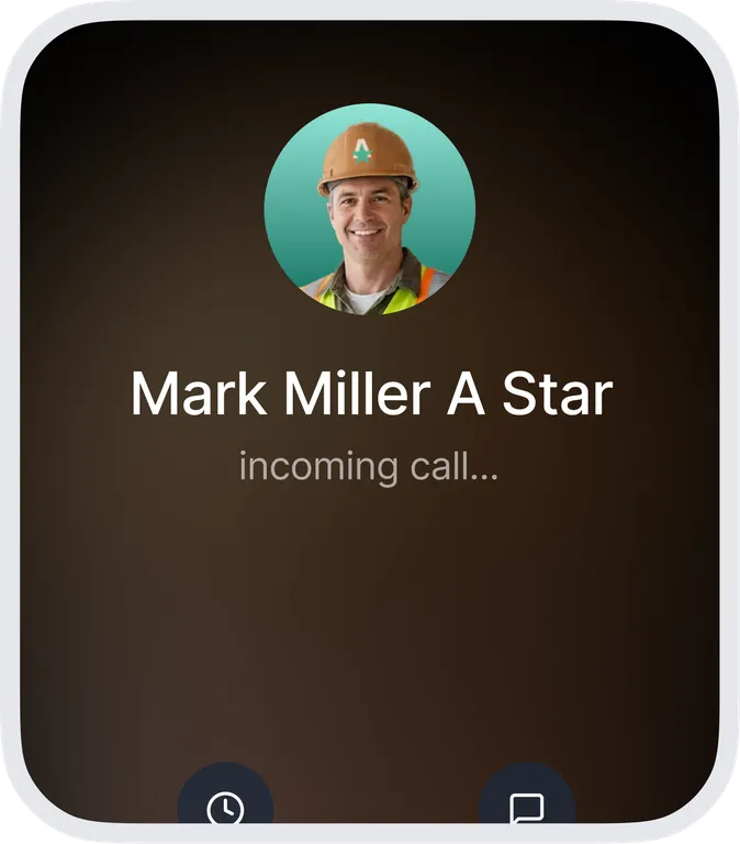 Incoming call interface