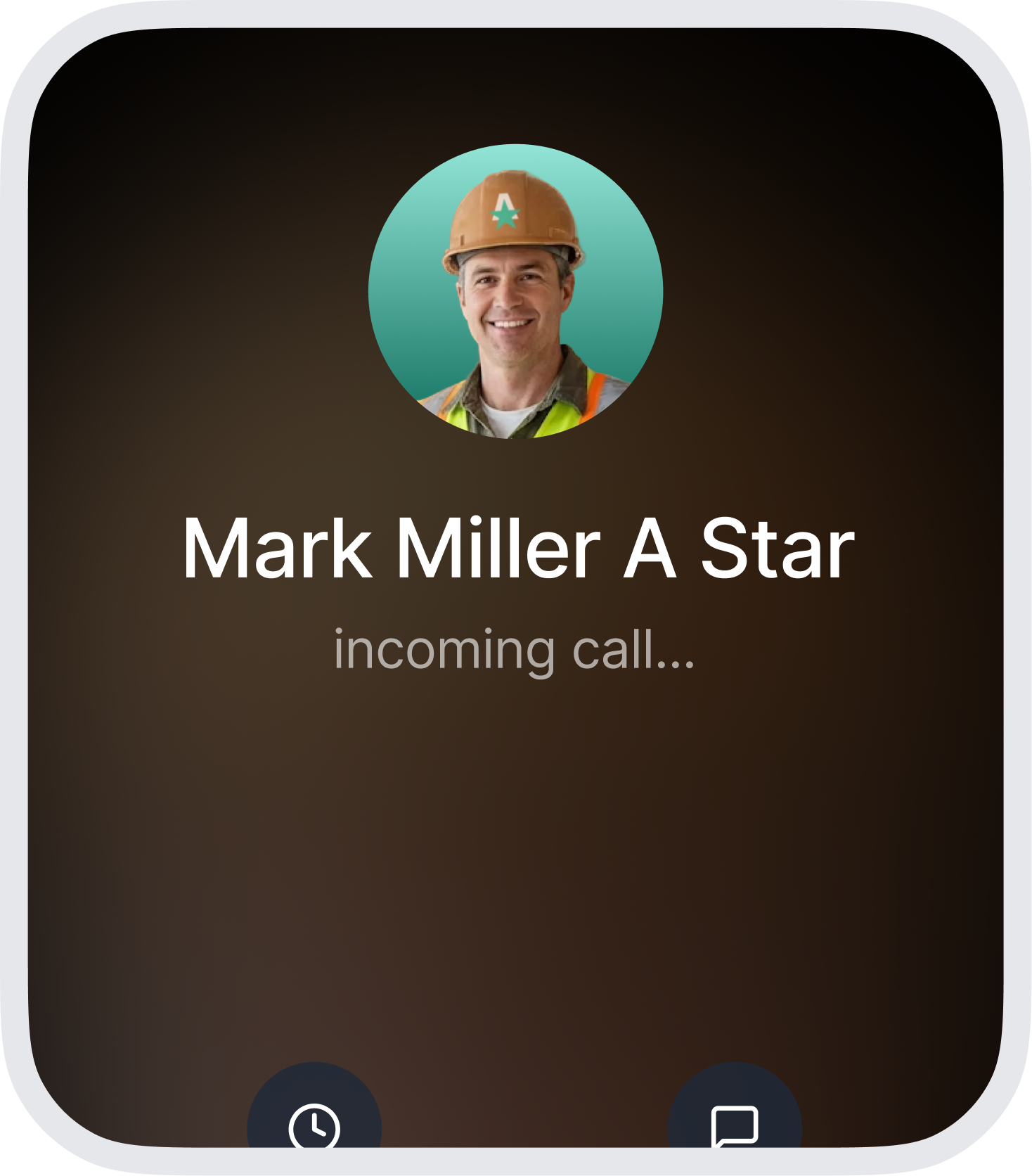 Illustration of an incoming phone call from a home renovation company by Wonderly AI's AI receptionist